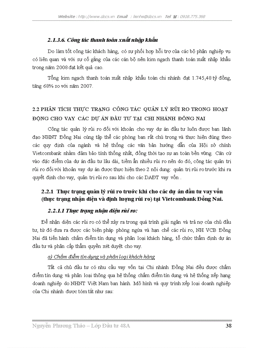 image for page Công tác quản lý rủi ro trong hoạt động cho vay các DAĐT tại NHTM