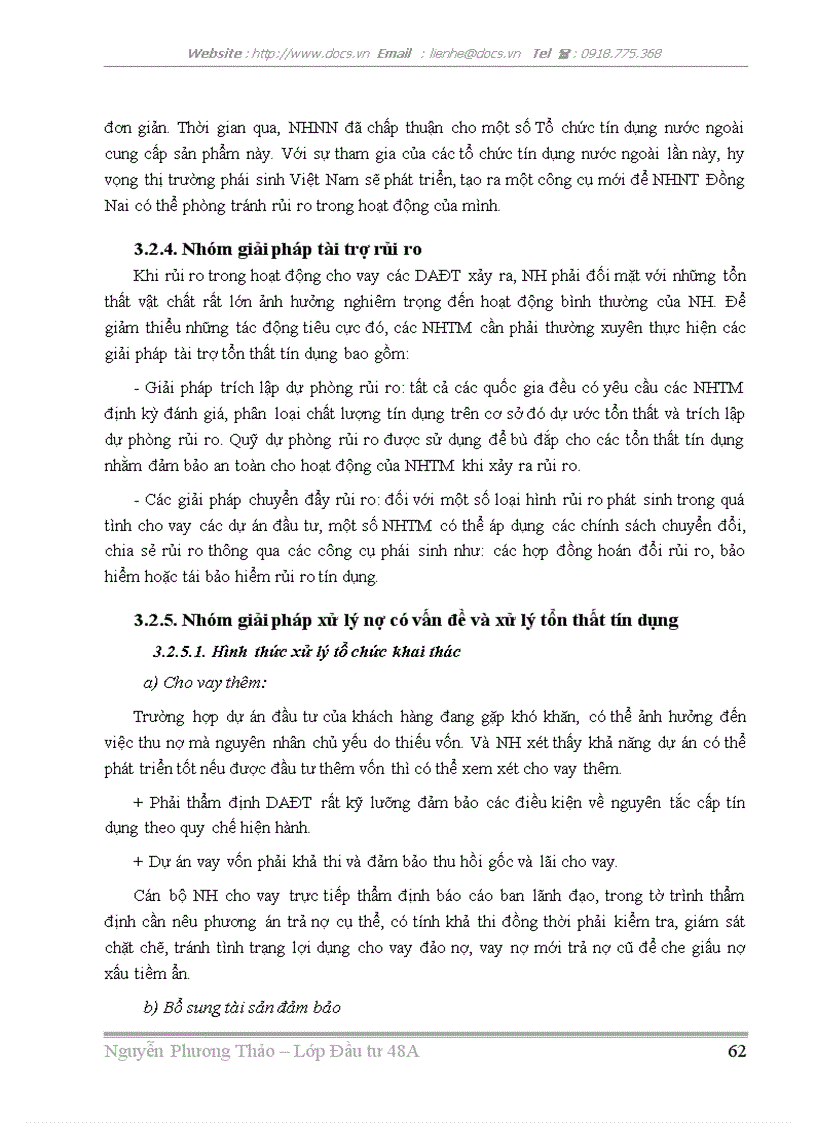 image for page Công tác quản lý rủi ro trong hoạt động cho vay các DAĐT tại NHTM