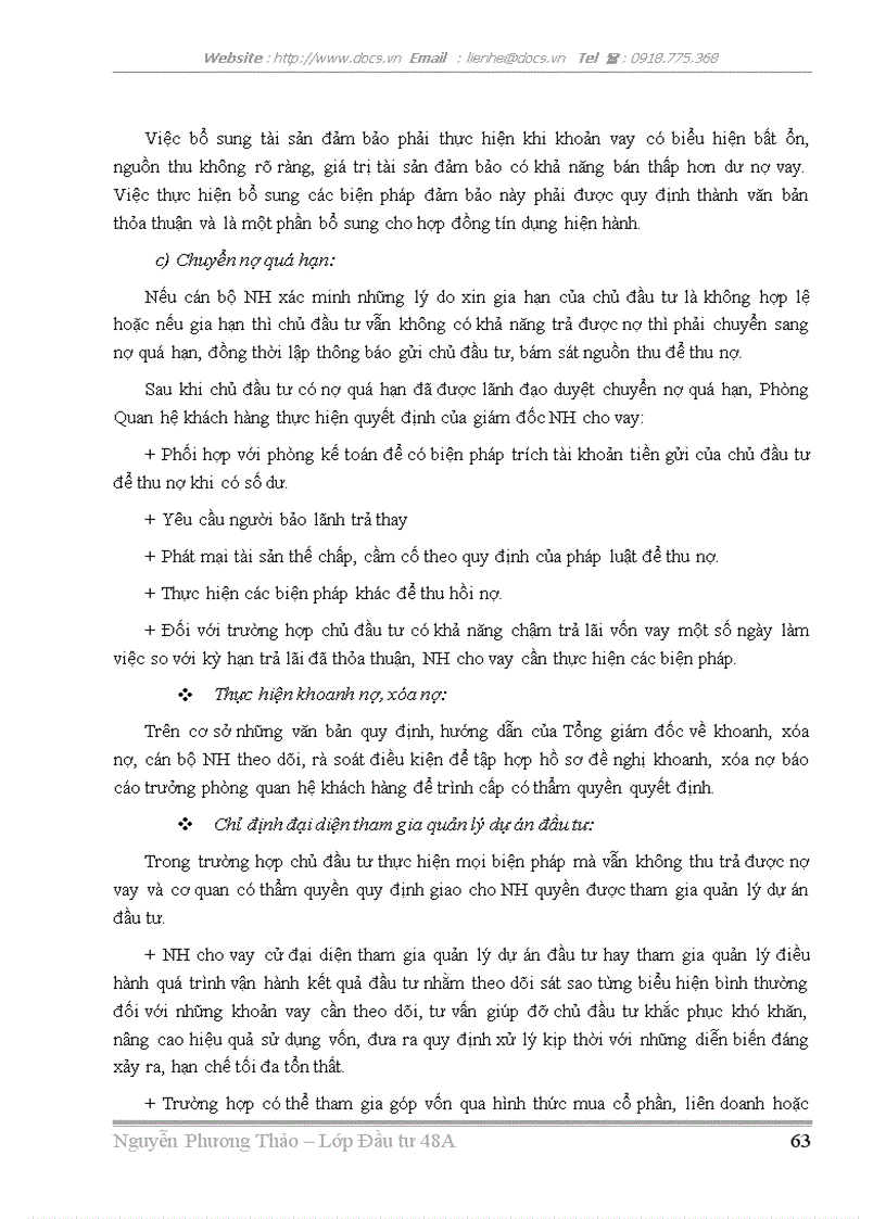 image for page Công tác quản lý rủi ro trong hoạt động cho vay các DAĐT tại NHTM