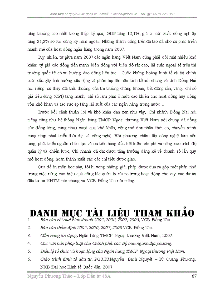 image for page Công tác quản lý rủi ro trong hoạt động cho vay các DAĐT tại NHTM