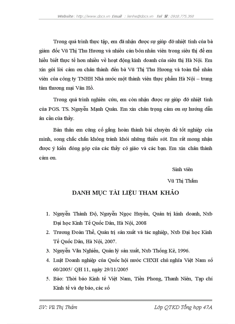 image for page Quản trị hàng dự trữ tại Siêu thị Hà Nội Trung tâm thương mại Vân Hồ