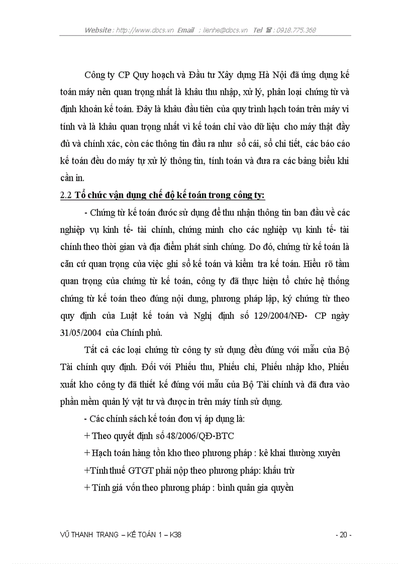 image for page Báo cáo tổng hợp tại công ty CP Kiến trúc Quy hoạch và Đầu tư Xây dựng Hà Nội