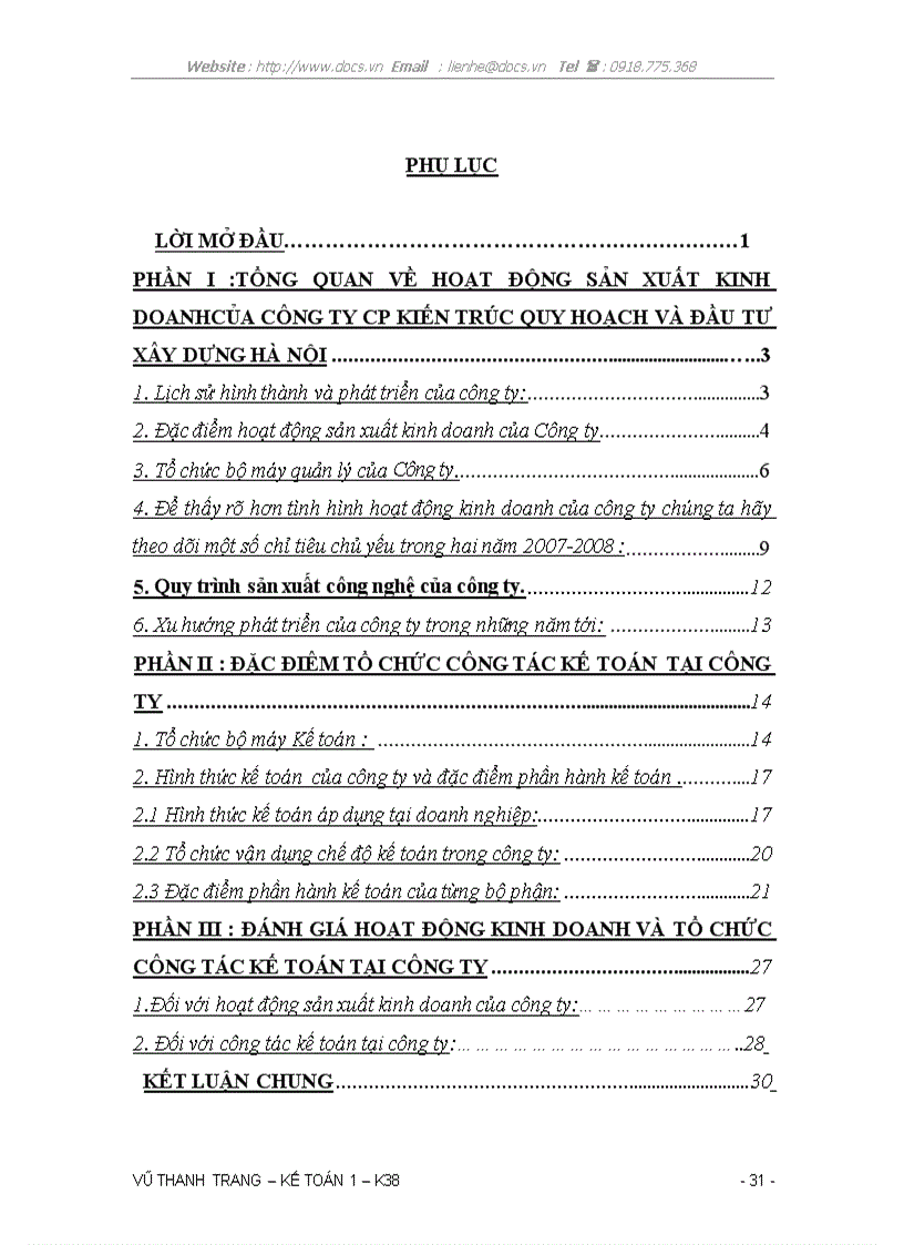 image for page Báo cáo tổng hợp tại công ty CP Kiến trúc Quy hoạch và Đầu tư Xây dựng Hà Nội