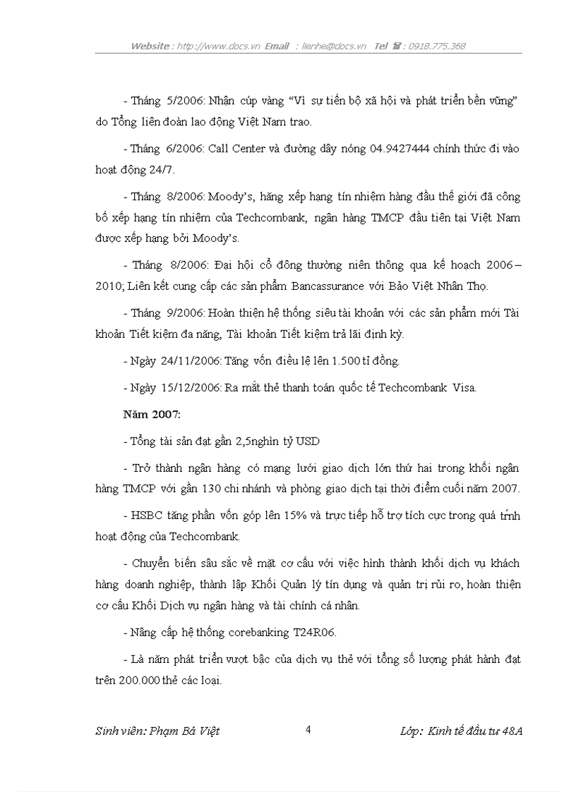 image for page Báo cáo tổng hợp tại Chi nhánh Techcombank Lý Thường Kiệt