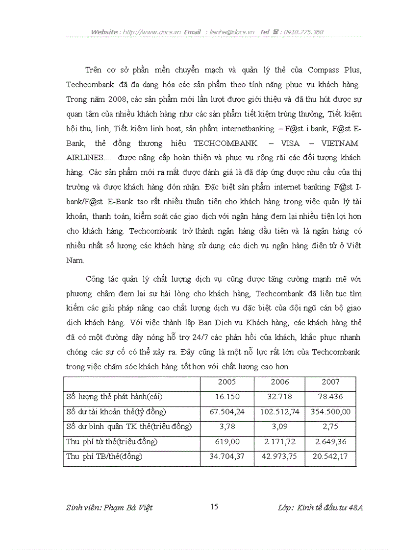 image for page Báo cáo tổng hợp tại Chi nhánh Techcombank Lý Thường Kiệt