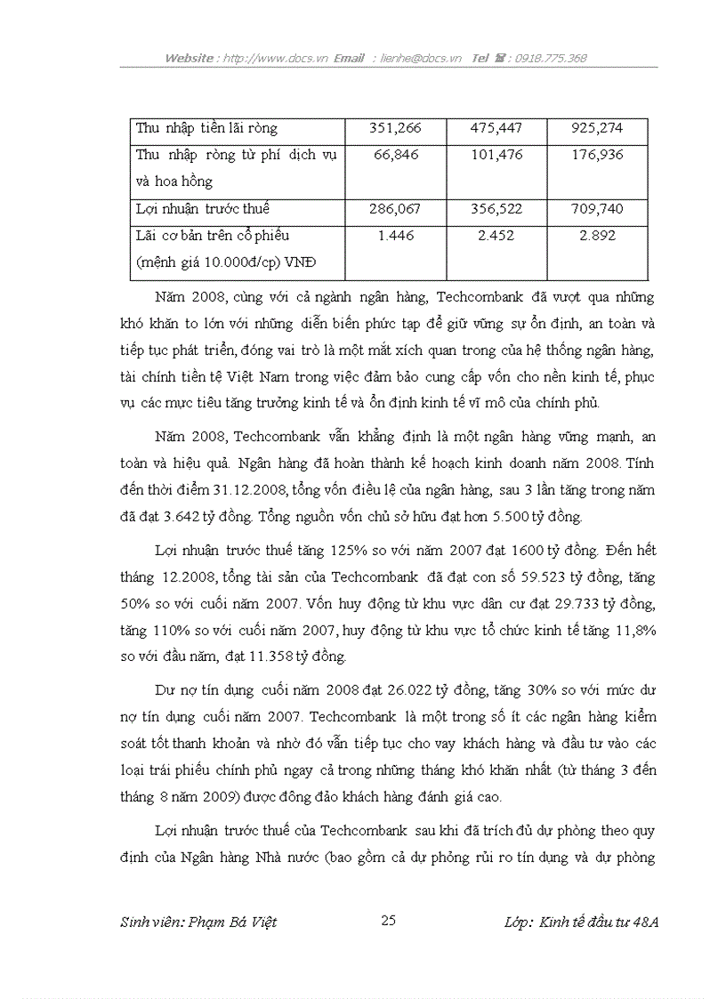 image for page Báo cáo tổng hợp tại Chi nhánh Techcombank Lý Thường Kiệt