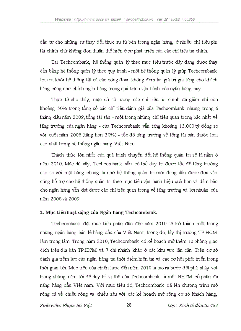 image for page Báo cáo tổng hợp tại Chi nhánh Techcombank Lý Thường Kiệt