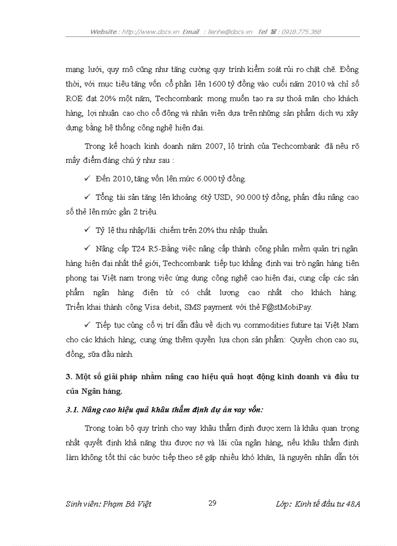 image for page Báo cáo tổng hợp tại Chi nhánh Techcombank Lý Thường Kiệt