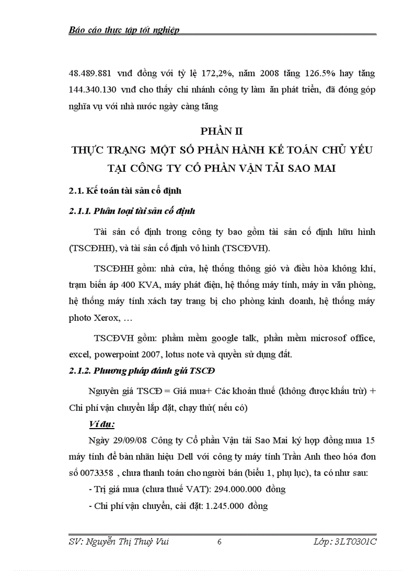 image for page Báo cáo thực tập tại Công ty Cổ phần Vận tải Sao Mai