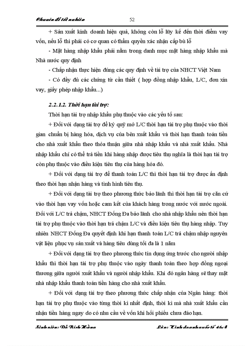 image for page Hoạt động tín dụng tài trợ nhập khẩu tại Ngân hàng Công thương Đống Đa Thực trạng và giải pháp