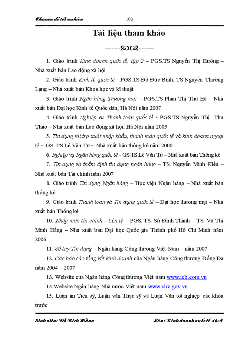 image for page Hoạt động tín dụng tài trợ nhập khẩu tại Ngân hàng Công thương Đống Đa Thực trạng và giải pháp