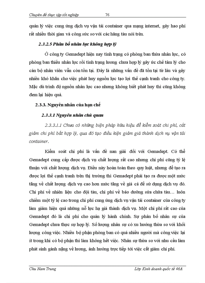 image for page Nâng cao sức cạnh tranh của dịch vụ vận tải container tại công ty cổ phần gemadept