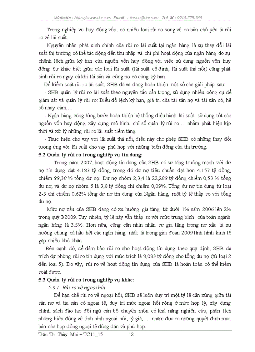 image for page Báo cáo thực tập tại Phòng Quan Hệ Khách hàng Ngân hàng TMCP Sài Gòn Hà Nội SHB