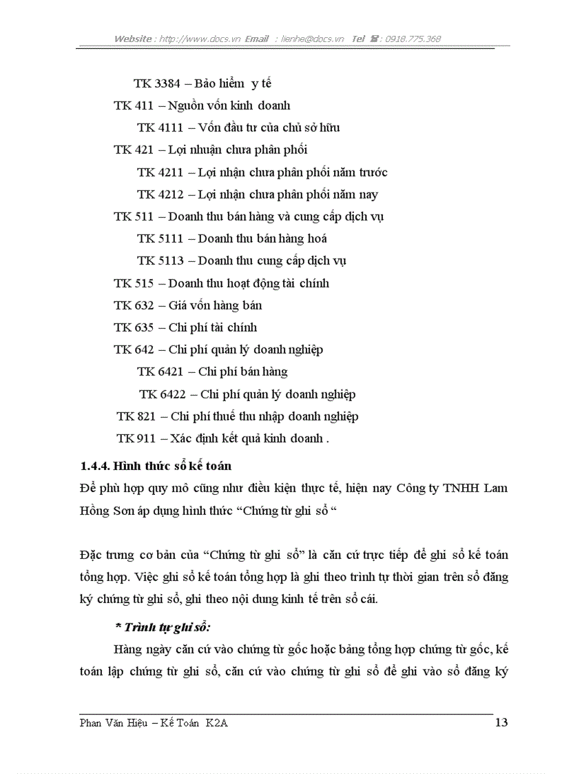 image for page Hoàn thiện kế toán bán hàng và xác định kết quả bán hàng tại Công ty TNHH Lam Hồng Sơn