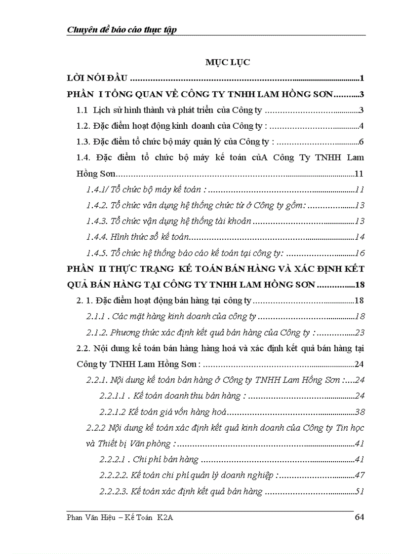 image for page Hoàn thiện kế toán bán hàng và xác định kết quả bán hàng tại Công ty TNHH Lam Hồng Sơn