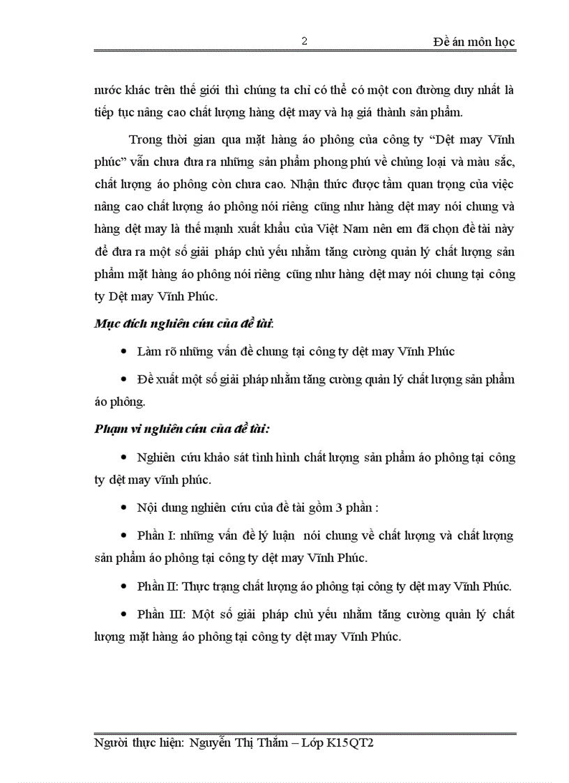 image for page Một số giải pháp quản lý chất lượng sản phẩm áo phông của công ty dệt may vĩnh phúc