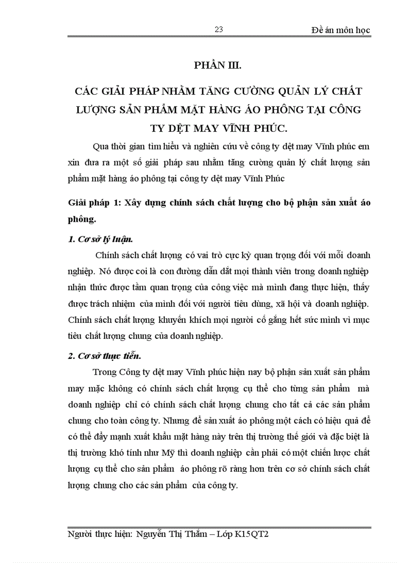image for page Một số giải pháp quản lý chất lượng sản phẩm áo phông của công ty dệt may vĩnh phúc