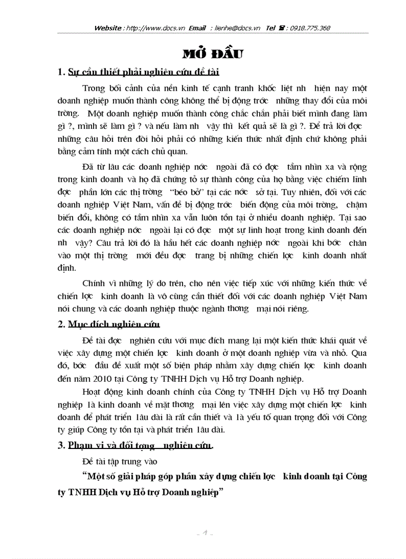 image for page Một số giải pháp góp phần xây dựng chiến lược kinh doanh tại Công ty TNHH Dịch vụ Hỗ trợ Doanh nghiệp