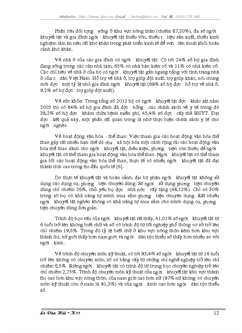 image for page Nghiên cứu đặc điểm người khuyết tật và một số yếu tố liên quan đến di tật bẩm sinh ở Hà Tây