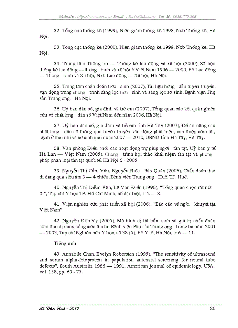 image for page Nghiên cứu đặc điểm người khuyết tật và một số yếu tố liên quan đến di tật bẩm sinh ở Hà Tây