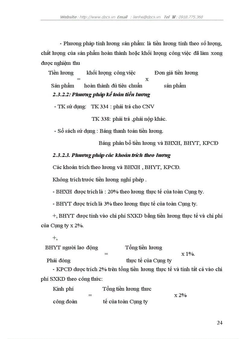 image for page Tổ chức kế toán tiền lương và các khoản trích theo lương tại Công ty Cổ phần vật liệu xây dựng Văn Giang