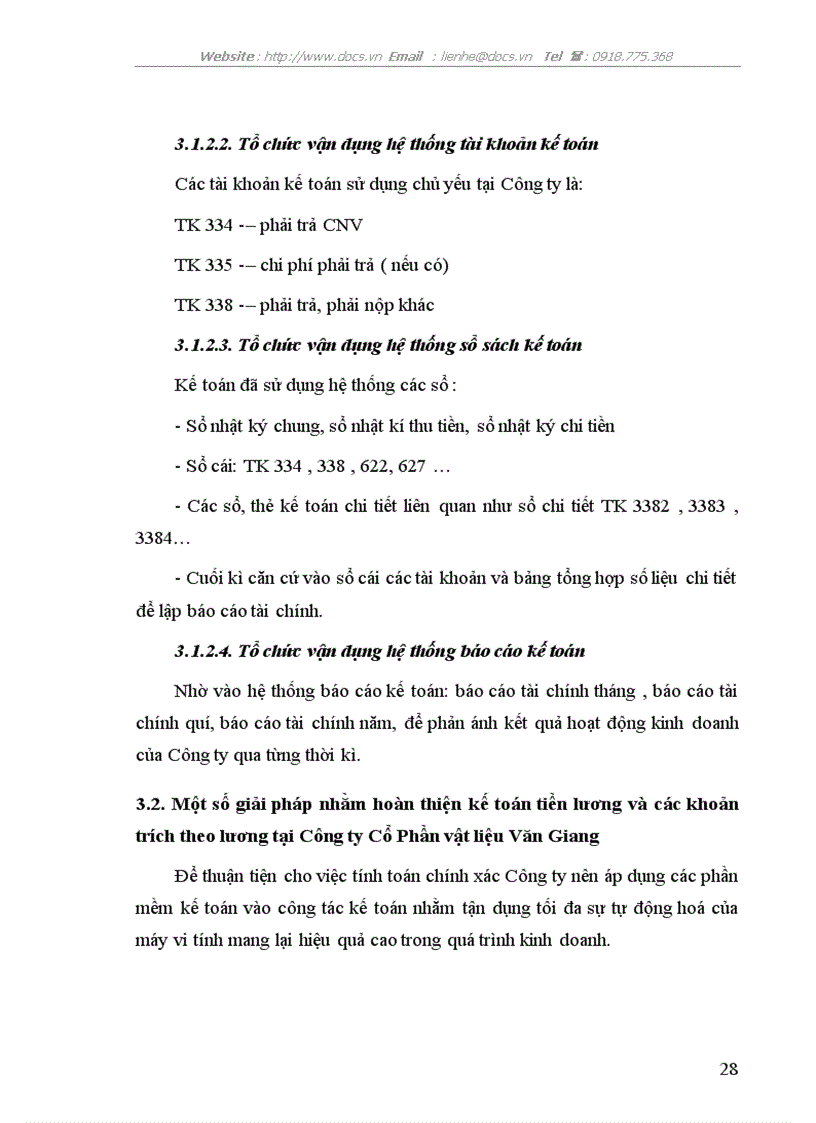 image for page Tổ chức kế toán tiền lương và các khoản trích theo lương tại Công ty Cổ phần vật liệu xây dựng Văn Giang