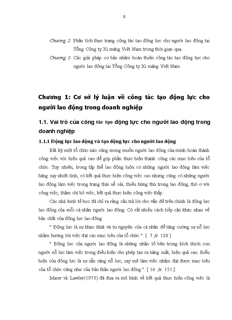 image for page Hoàn thiện công tác tạo động lực cho người lao động tại tổng công ty xi măng việt nam