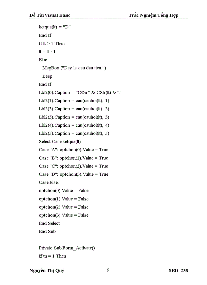 image for page Đề Tài Visual Basic