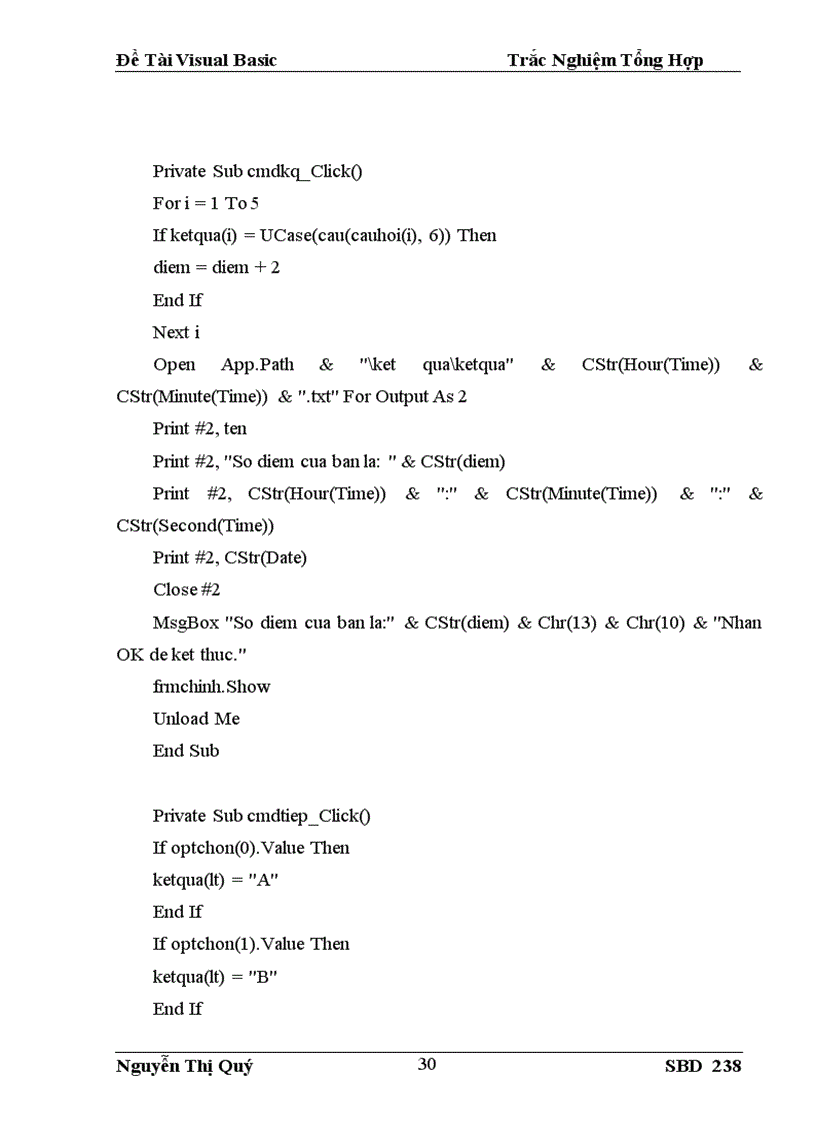 image for page Đề Tài Visual Basic