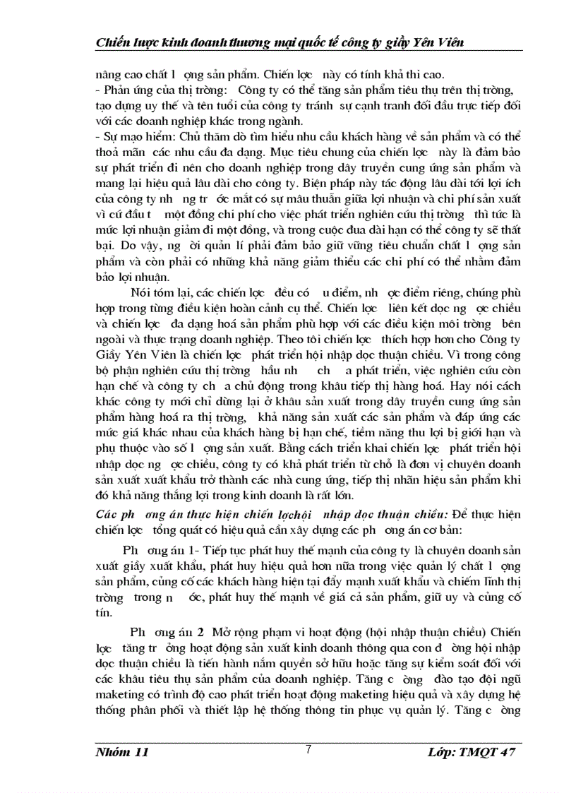 image for page Chiến lược kinh doanh thương mại quốc tế công ty giầy yên viên