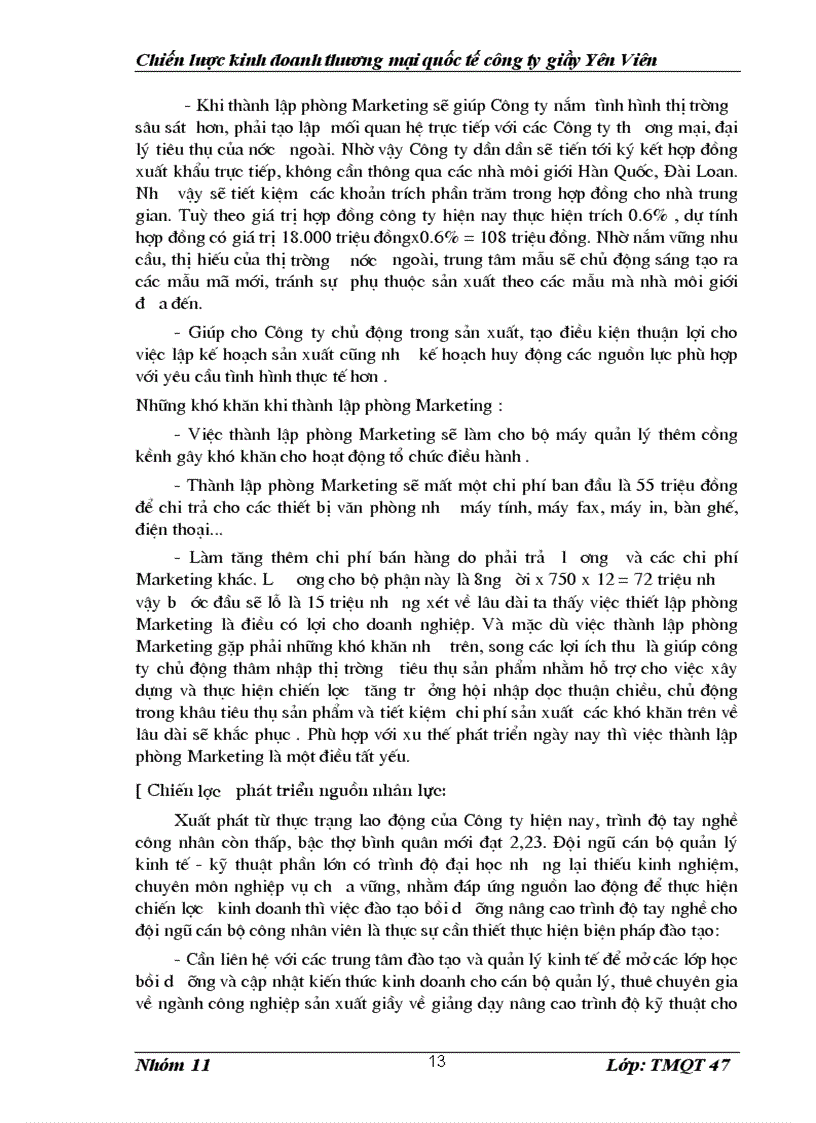 image for page Chiến lược kinh doanh thương mại quốc tế công ty giầy yên viên