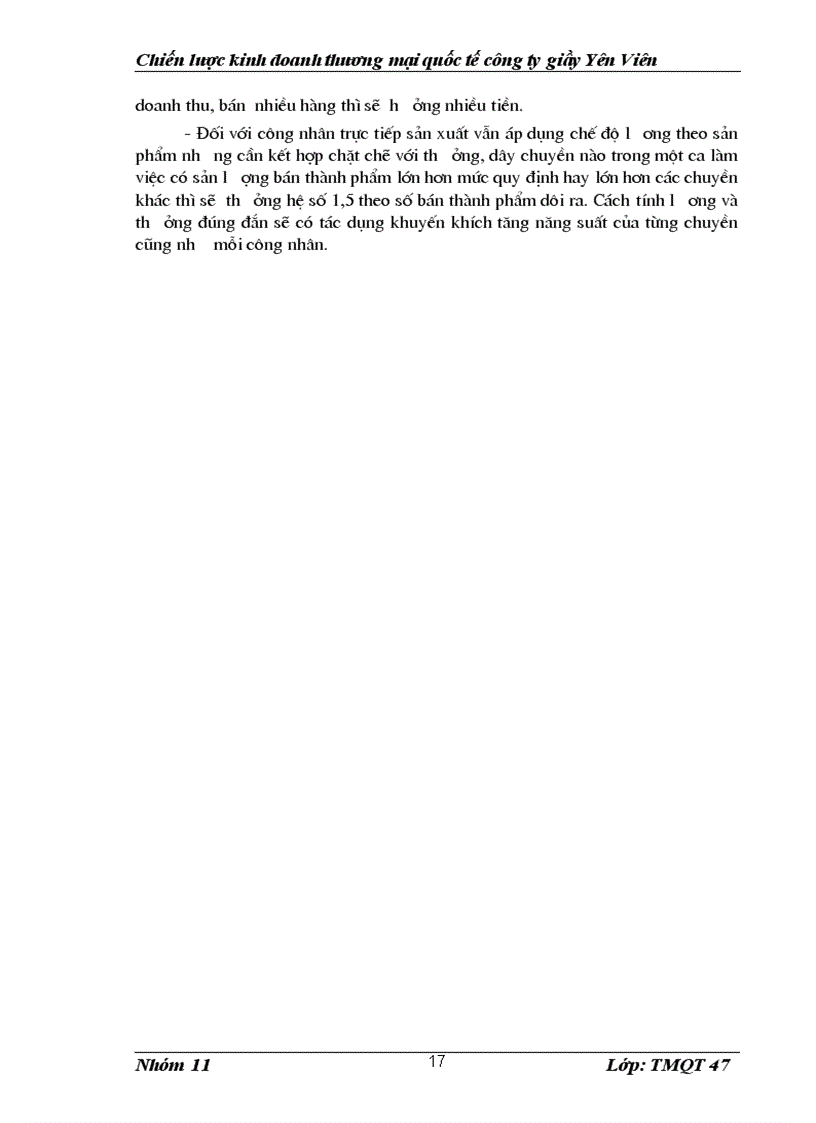 image for page Chiến lược kinh doanh thương mại quốc tế công ty giầy yên viên