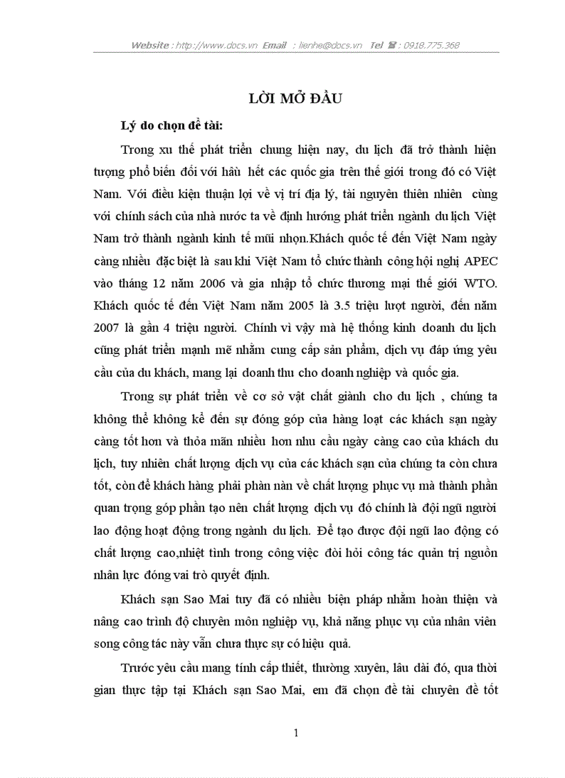 image for page Quản trị nhân sự tại Khách sạn Sao Mai Thực trạng và giải pháp