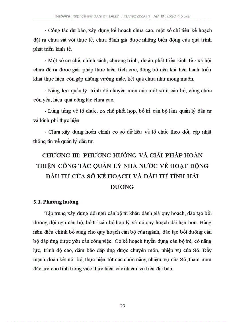 image for page Thực trạng công tác quản lý nhà nước về hoạt động đầu tư của sở kế hoạch và đầu tư tỉnh hải dươn