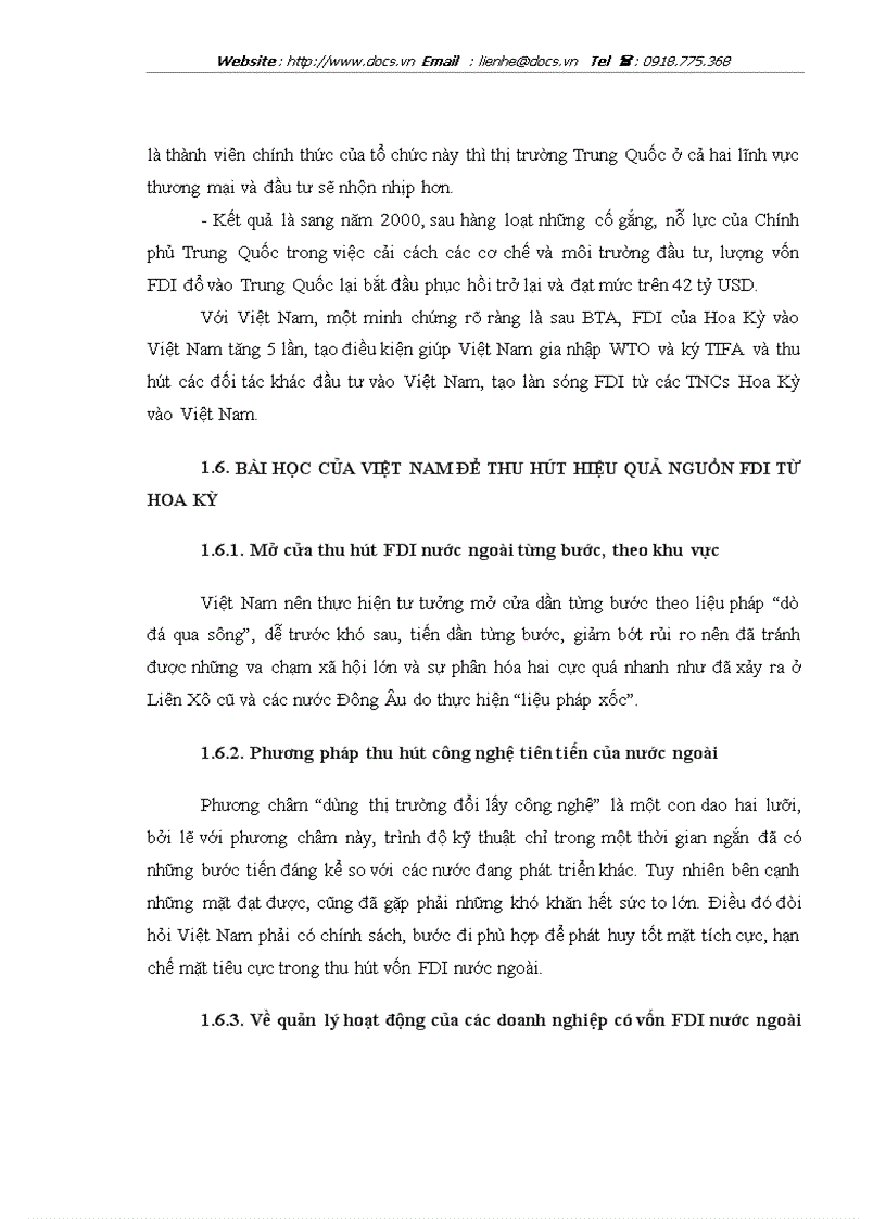 image for page Thực trạng và giải pháp thu hút FDI từ Hoa Kỳ vào tỉnh Hà Tây trong điều kiện hội nhập kinh tế quốc tế