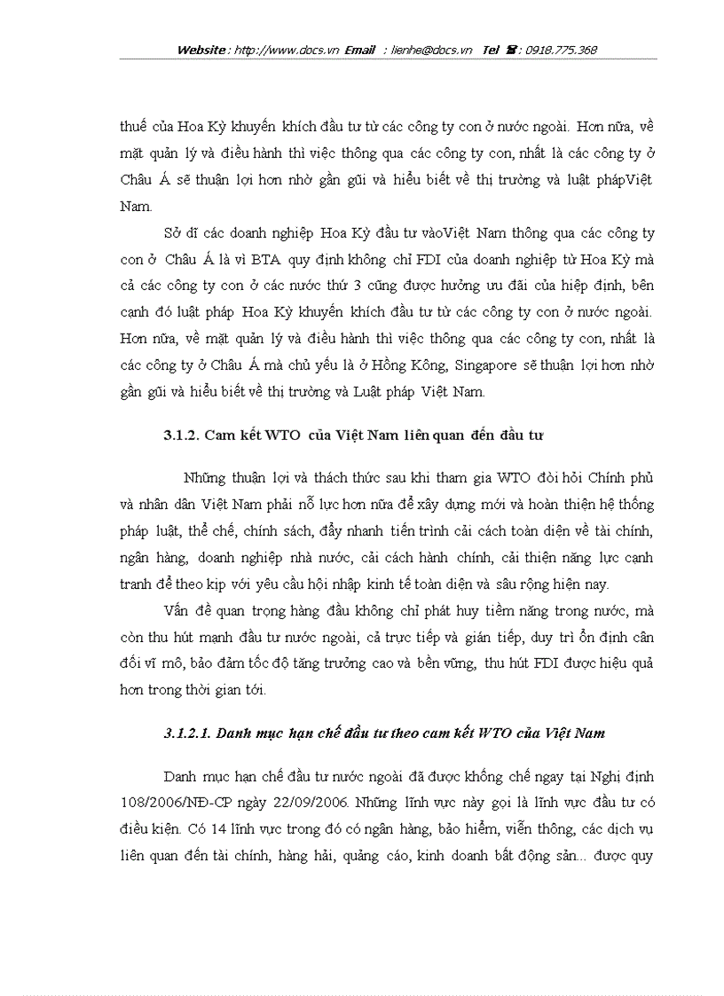 image for page Thực trạng và giải pháp thu hút FDI từ Hoa Kỳ vào tỉnh Hà Tây trong điều kiện hội nhập kinh tế quốc tế