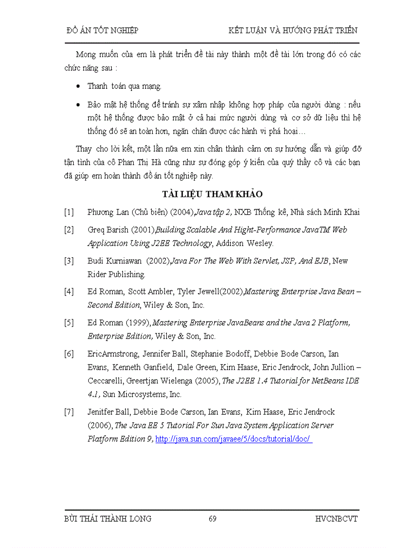 image for page Nghiên cứu công nghệ J2EE Khảo sát Session Bean và thiết kế mô hình Web