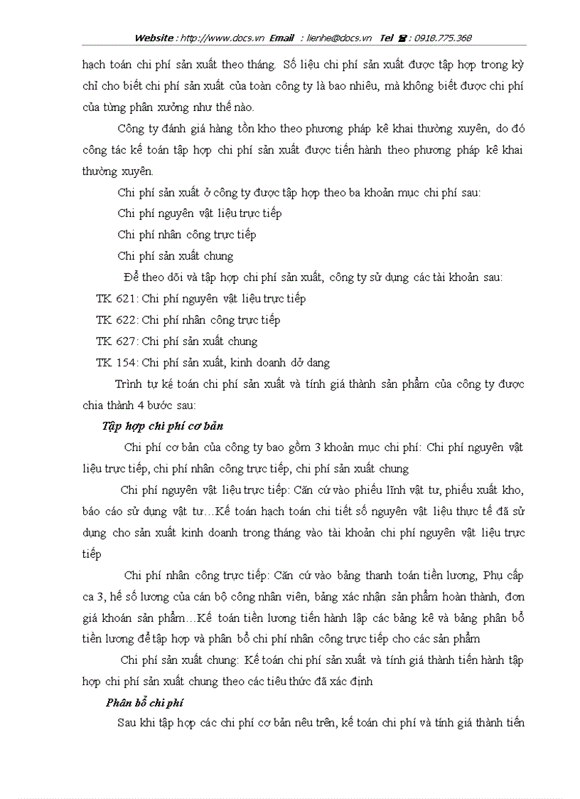 image for page Hoàn thiện kế toán chi phí sản xuất và tính giá thành sản phẩm tại công ty cổ phần công nghiệp thương mại Sông Đà
