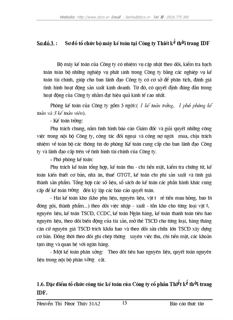 image for page Hạch toán các nghiệp vụ kế toán trong công ty ty CP Thiết kế thời trang quốc tế IDF