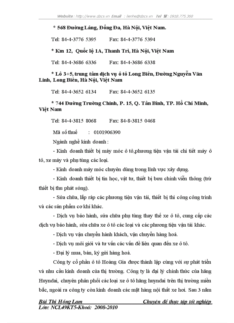 image for page Kế toán tiền lương và các khoản trích theo lương tại CÔNG TY CỔ PHẦN Ô TÔ HOÀNG GIA