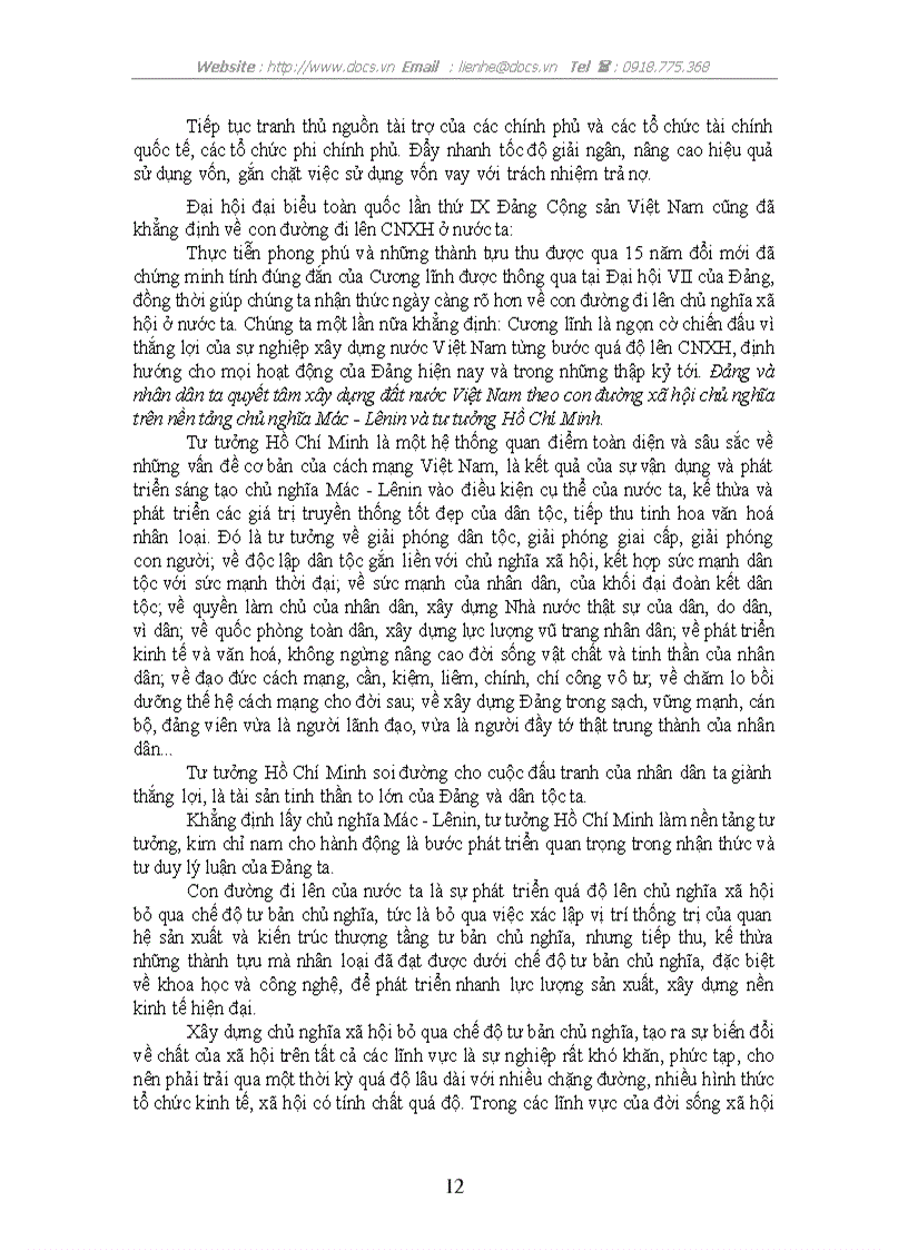 image for page Cương lĩnh năm 1991 đã được Đại hội Đảng X bổ sung như thế nào về mục tiêu mô hình đặc trưng và phương hướng con đường xây dựng CNXH ở Việt Nam