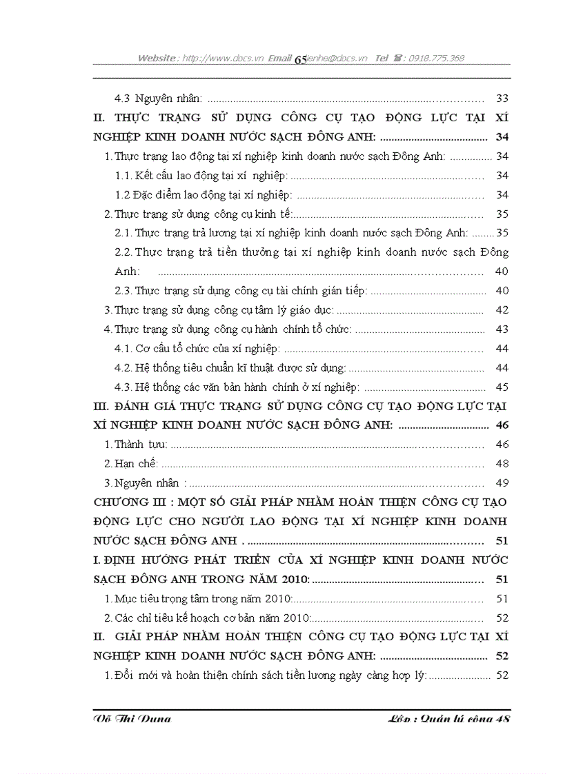 image for page Một số giải pháp nhằm hoàn thiện công cụ tạo động lực tại xí nghiệp kinh doanh nước sạch Đông Anh