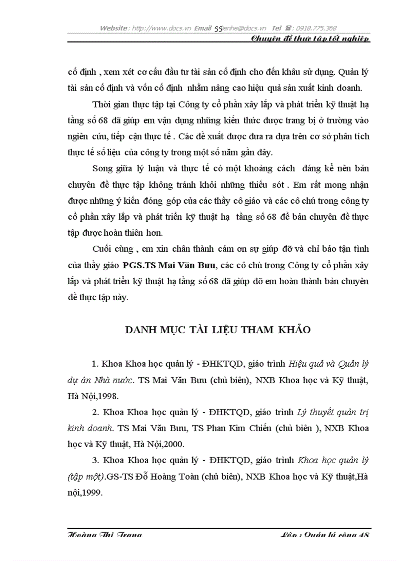 image for page Công tác quản lý vốn cố định tại công ty cổ phần xây lắp và phát triển kỹ thuật hạ tầng số 68