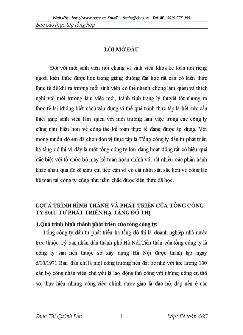 image for page Báo cáo tổng hợp tổng công ty đầu tư phát triển hạ tầng đô thị