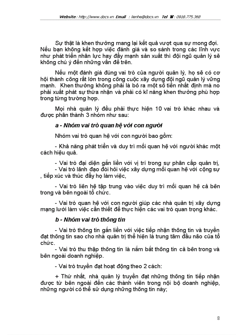 image for page Vai trò của người lãnh đạo C ty Trung Nguyên