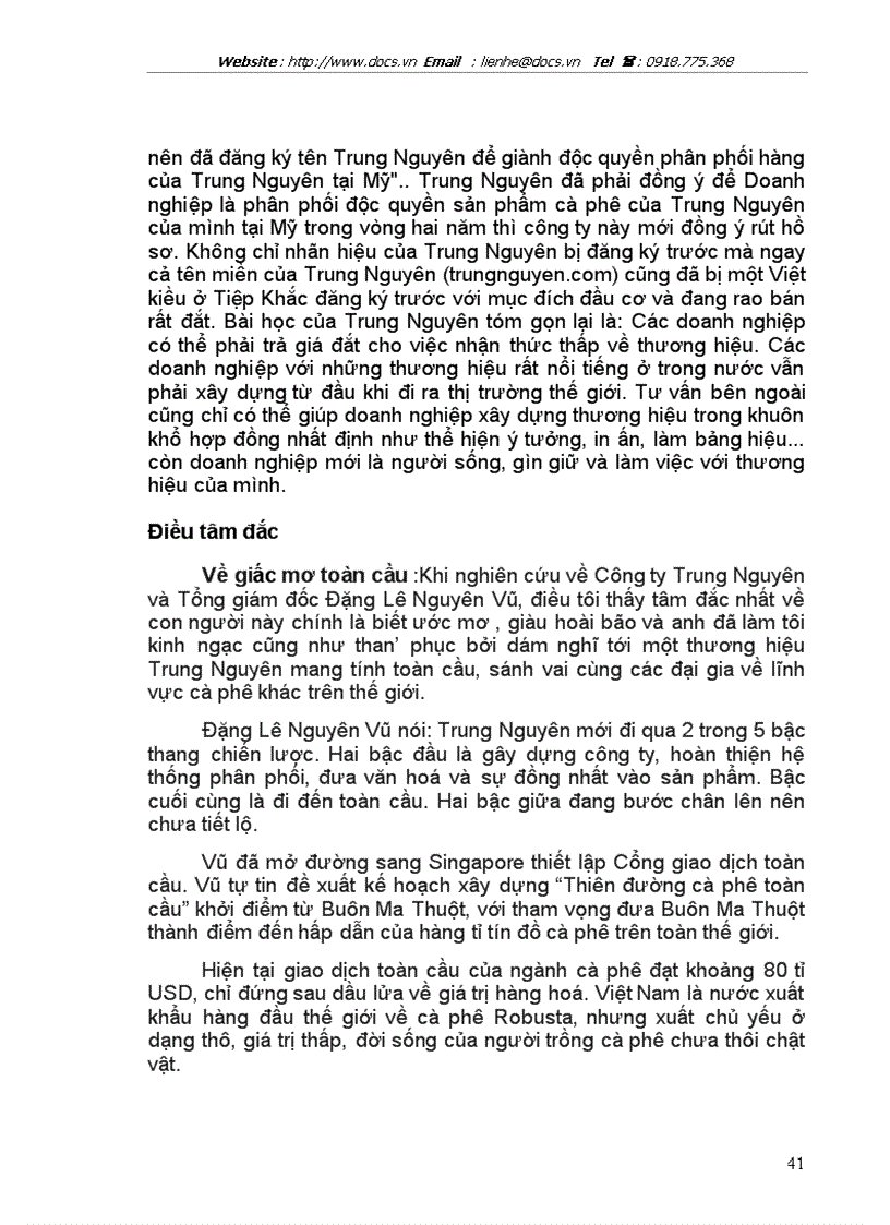 image for page Vai trò của người lãnh đạo C ty Trung Nguyên