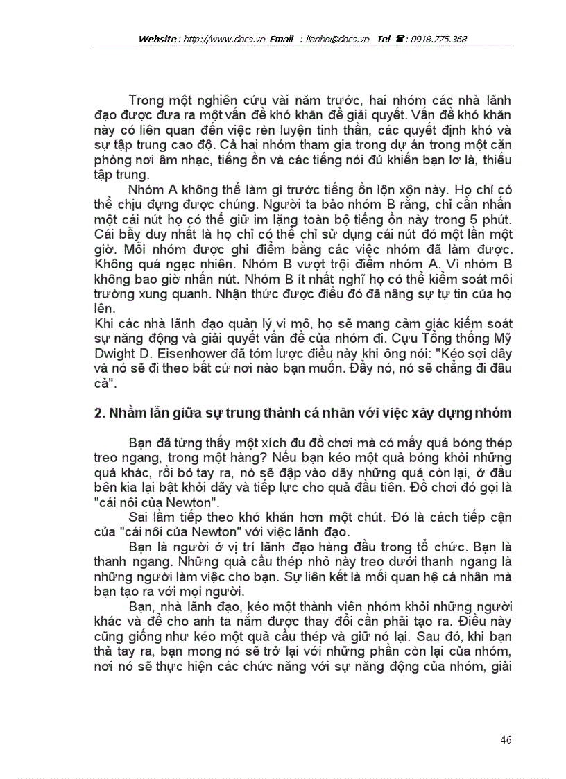 image for page Vai trò của người lãnh đạo C ty Trung Nguyên