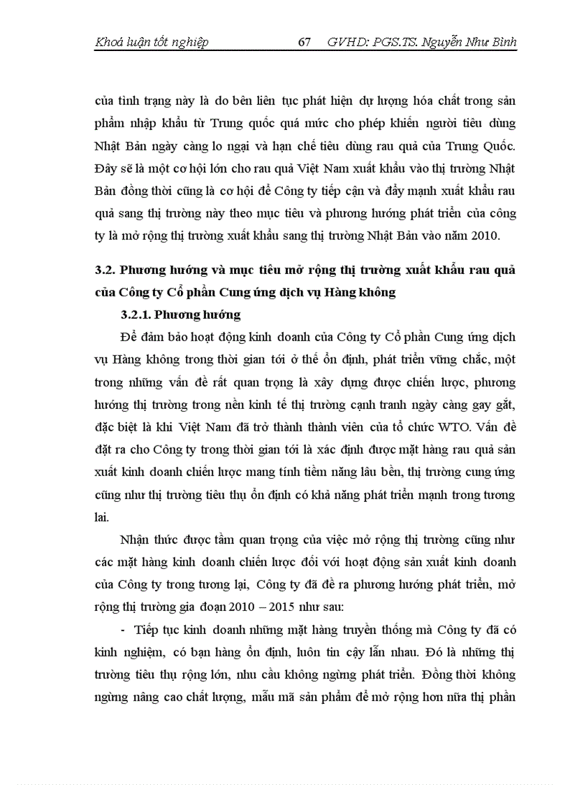 image for page Mở rộng thị trường XK rau quả tại C ty CP Cung ứng dịch vụ Hàng không