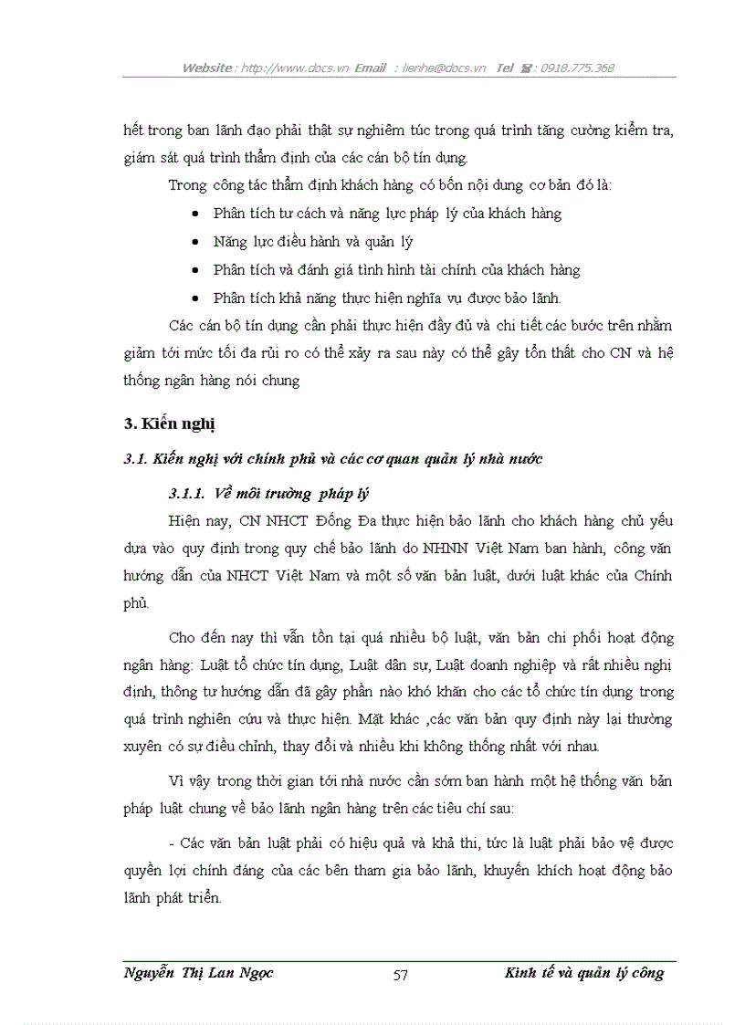 image for page Nâng cao chất lượng bảo lãnh của Chi nhánh Ngân hàng Công thương Đống Đa