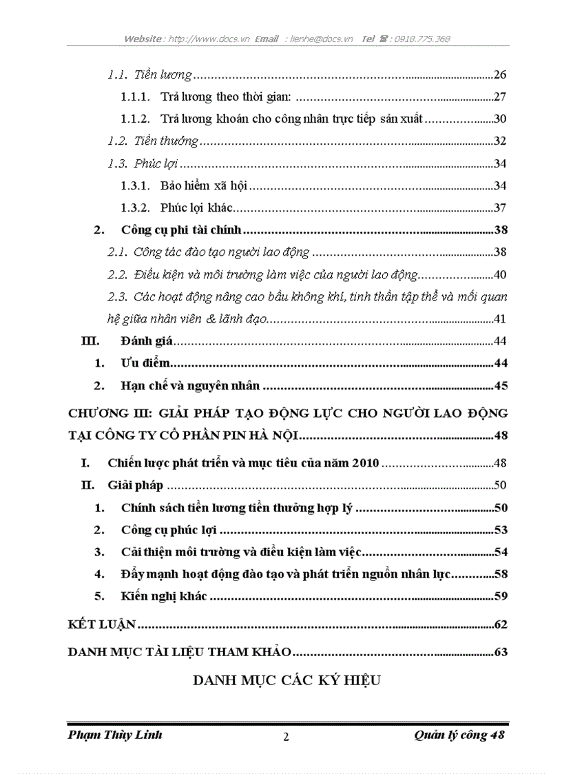 image for page Giải pháp tạo động lực cho người lao động tại công ty cổ phần Pin Hà Nội